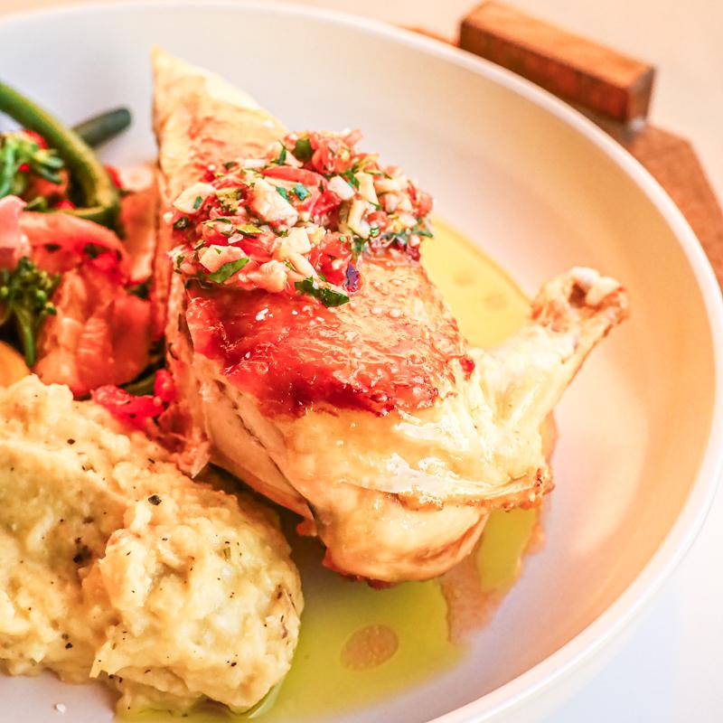 Overhead picture of food