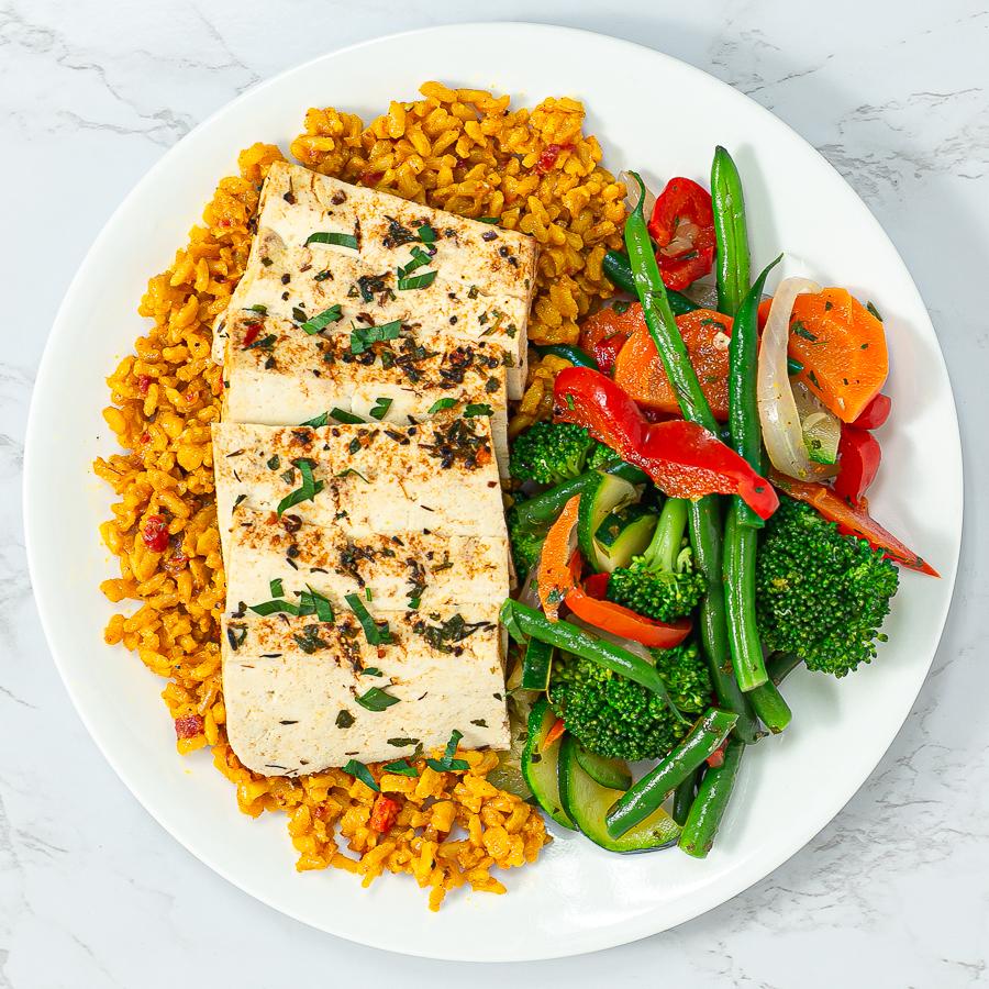 Overhead picture of food