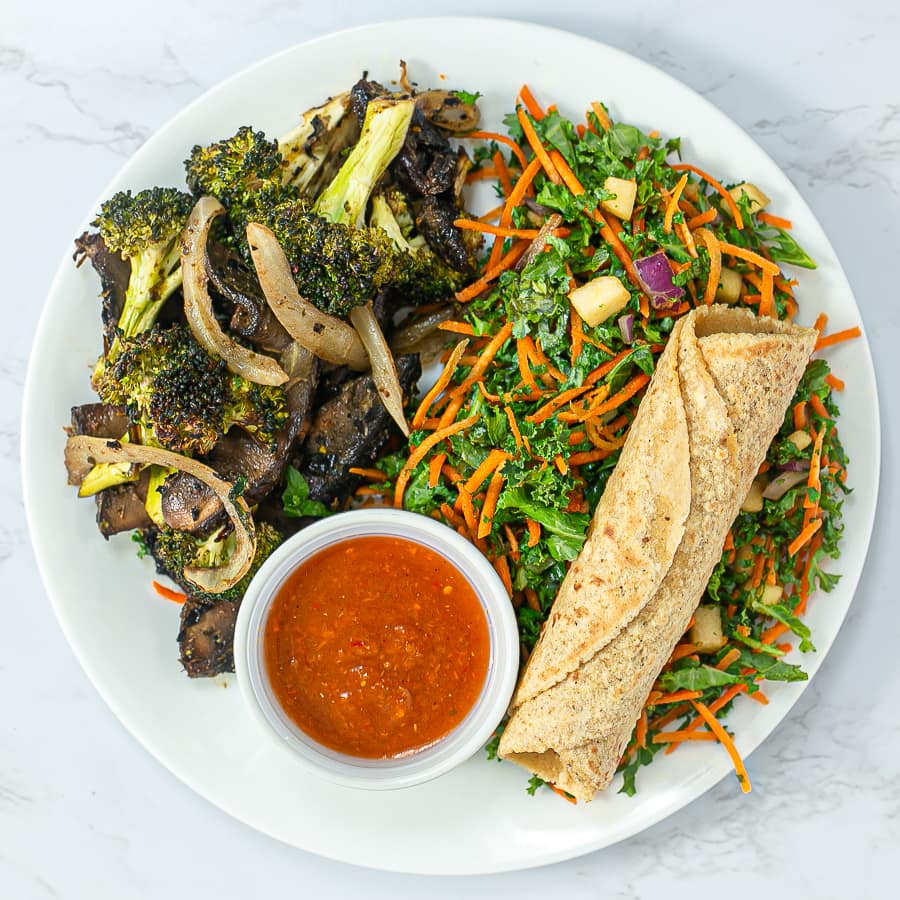 Overhead picture of food